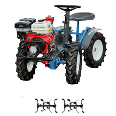 Мототрактор 4х4 на базе Смарт-4, Storm HP-1900 PRO с двигателем 18 л.с. с ВОМ и колесами 7.5x12. В комплекте: фрезы, дифференциальные удлинители, бампер, фара