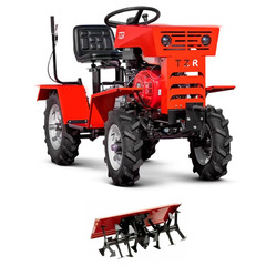 Мототрактор TZR МТ-110 с двигателем 188F мощностью 13 л.с., колеса R10 - R12 (активная фреза)