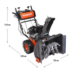 Снегоуборщик ПАТРИОТ СИБИРЬ 67 E 7,0 л.с., сстартер ручной/электрический, ковш 71 см. колеса Winter Extreme 14x5,50-7